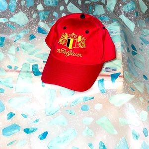 Hat Depicting Belgium and Flag With Kingdom Since 1830 on Back PREOWNED